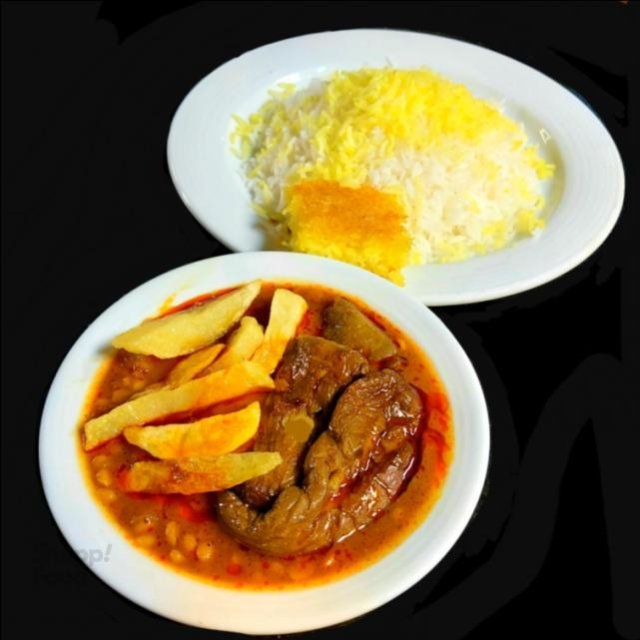 چلو خورشت قیمه بادمجان